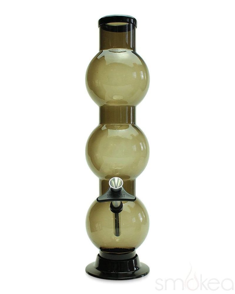 Headway 14" Triple Bubble Acrylic Bong Black