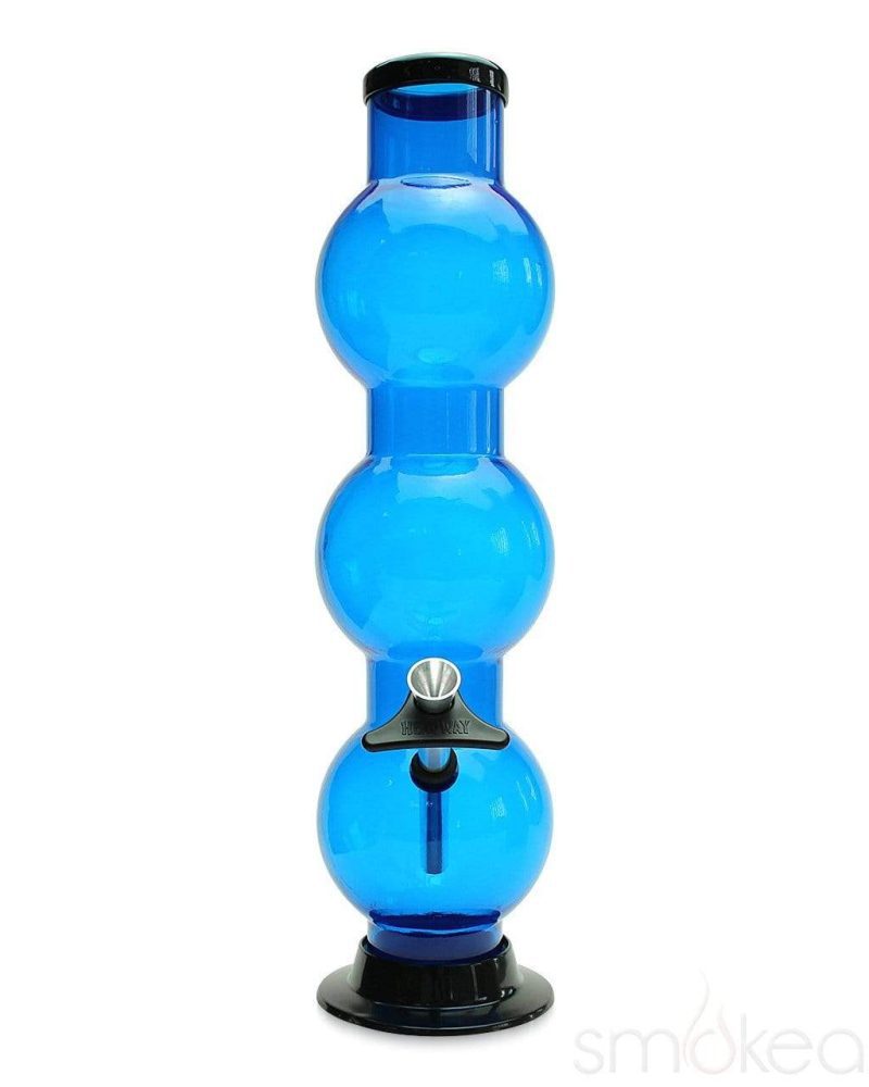 Headway 14" Triple Bubble Acrylic Bong Blue