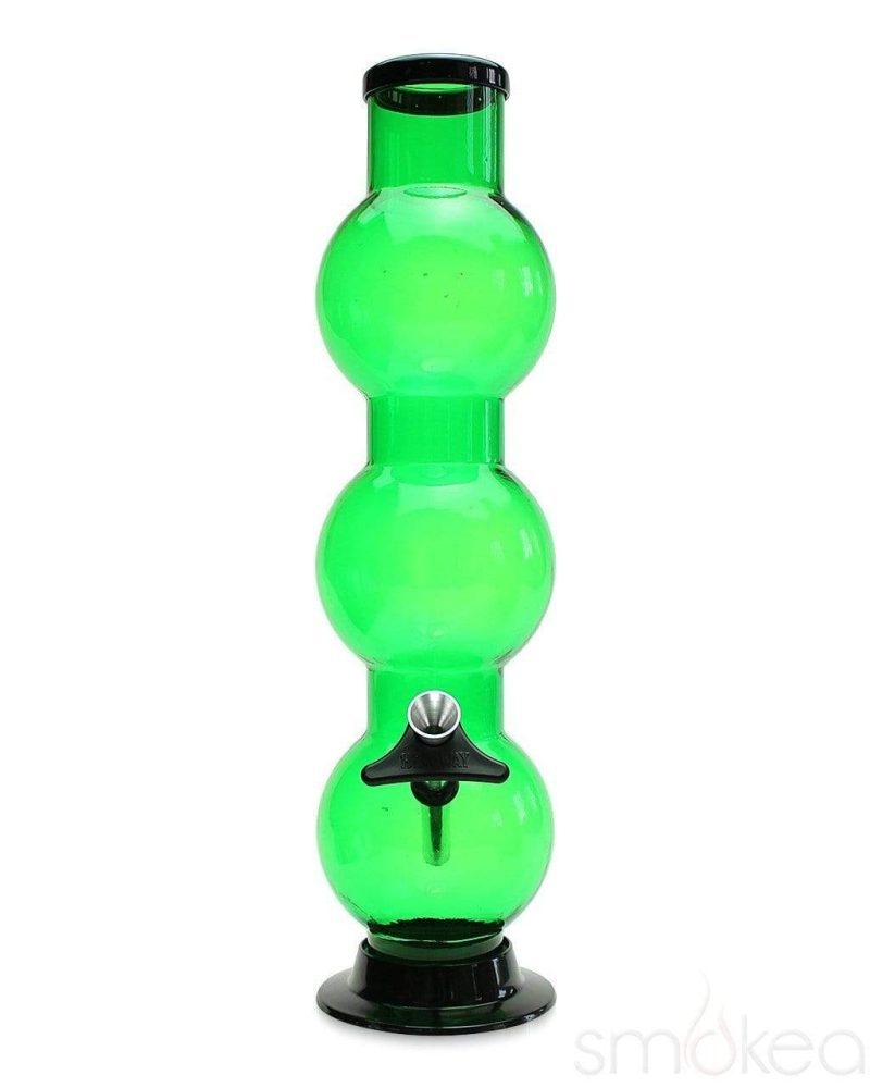 Headway 14" Triple Bubble Acrylic Bong Green