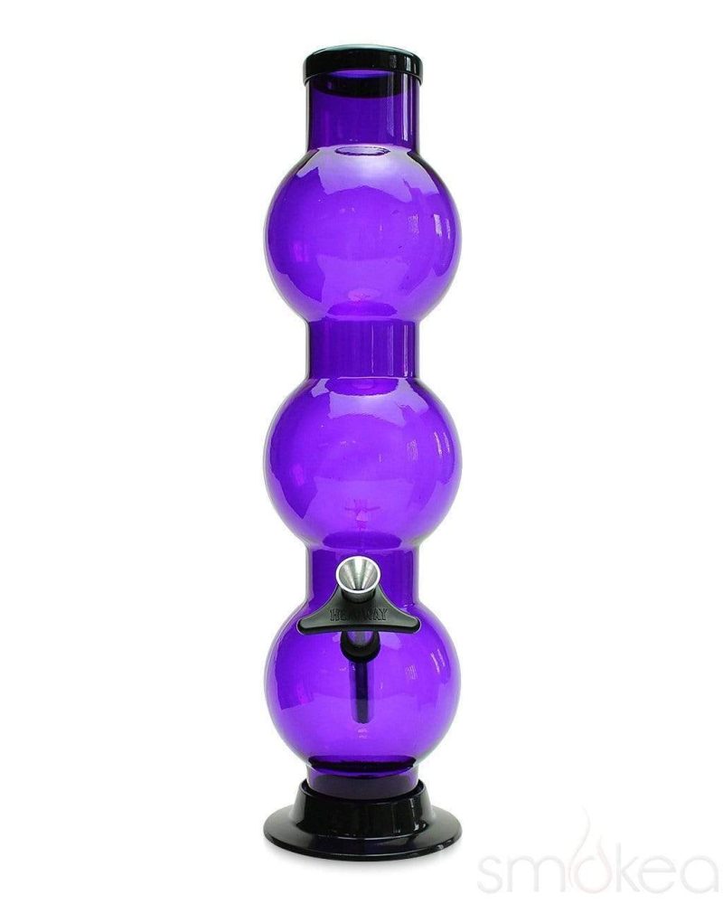 Headway 14" Triple Bubble Acrylic Bong Purple