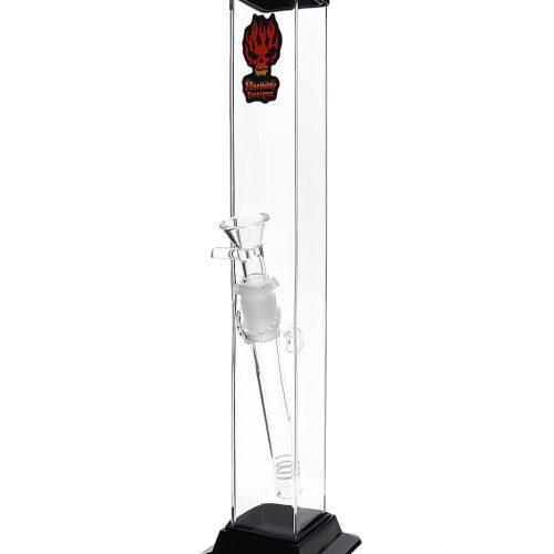 Headway Square Glass on Glass Straight Acrylic Bong 12"