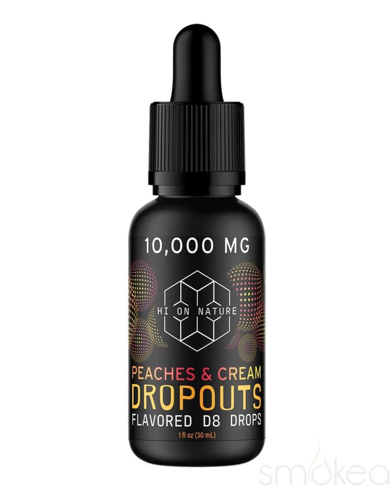 hi on nature 10000mg delta 8 dropouts peaches cream 29629056647270