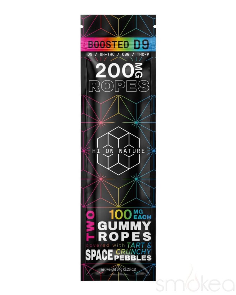 hi on nature 200mg boosted delta 9 gummy ropes 2 pack 29628556378214