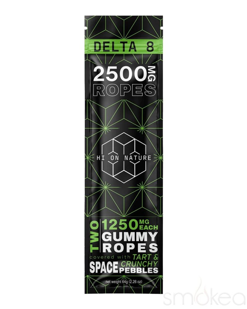 hi on nature 2500mg delta 8 gummy ropes 2 pack 29628572532838