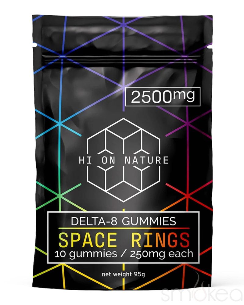 hi on nature 2500mg delta 8 space rings gummies 10 pack 29146674823270