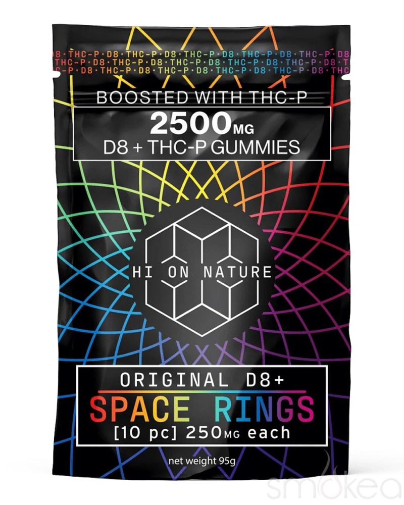 hi on nature 2500mg delta 8 thcp space rings gummies 10 pack 29612062376038