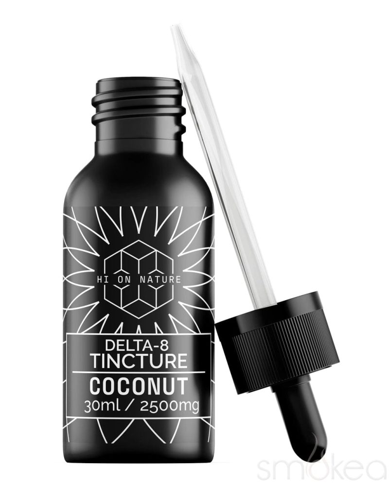 hi on nature 2500mg delta 8 tincture coconut 29629047373926