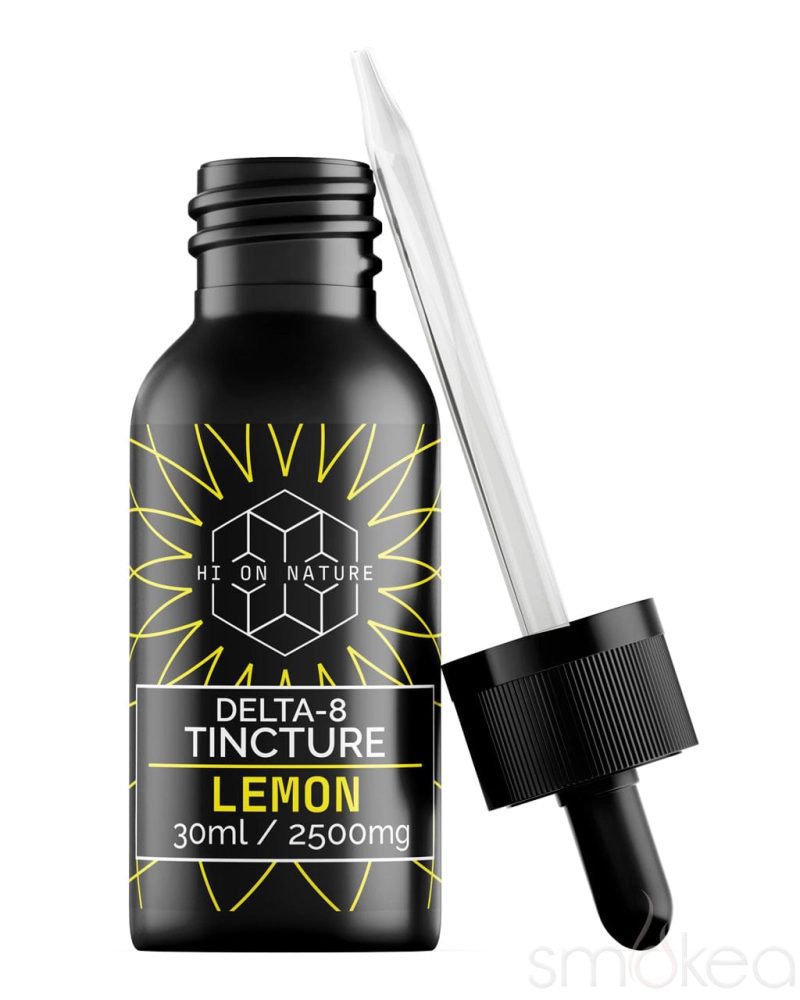 hi on nature 2500mg delta 8 tincture lemon 29629052551270