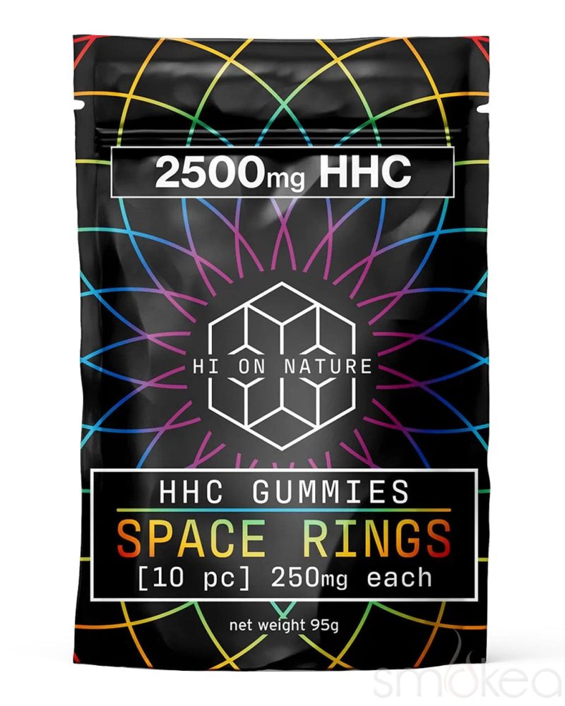 hi on nature 2500mg hhc space rings gummies 10 pack 29177488801894