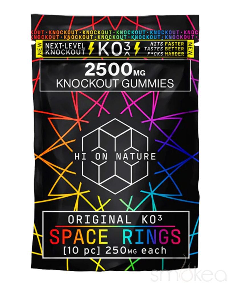 hi on nature 2500mg ko3 knockout space rings gummies 10 pack 30244333977702