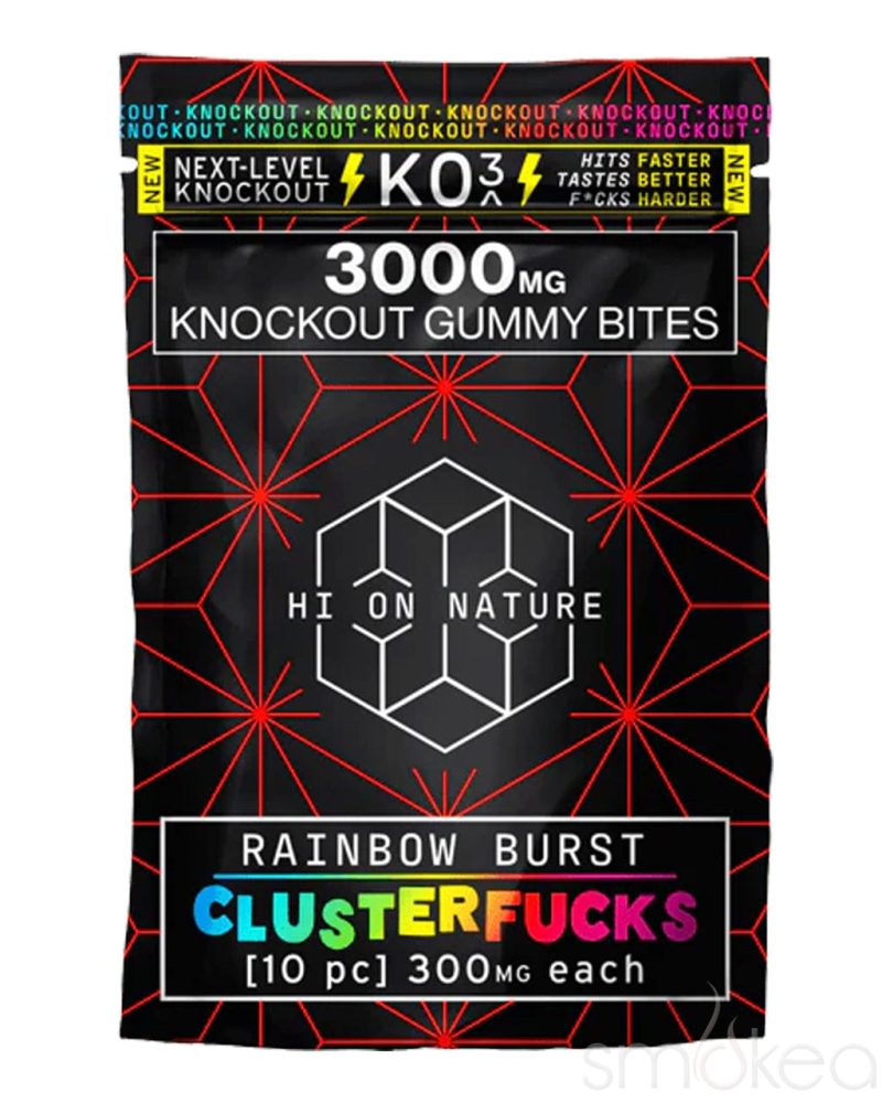 hi on nature 3000mg ko3 knockout clusterfucks gummy bites 10 pack 30248983461990