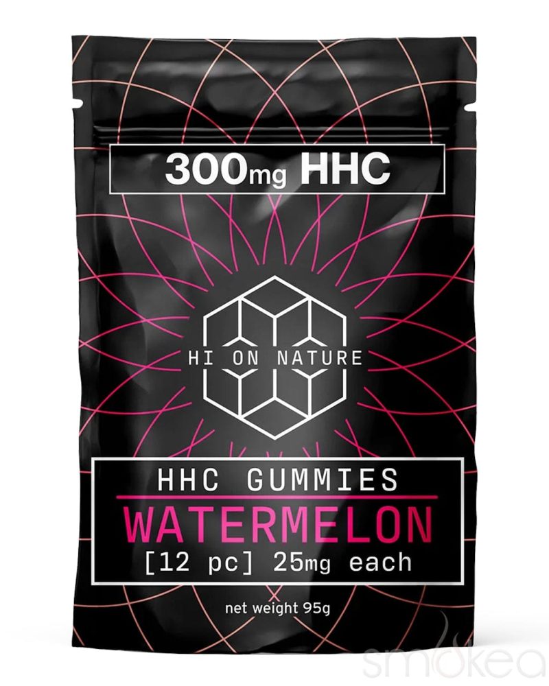 hi on nature 300mg hhc watermelon gummies 6 pack 29177527599206