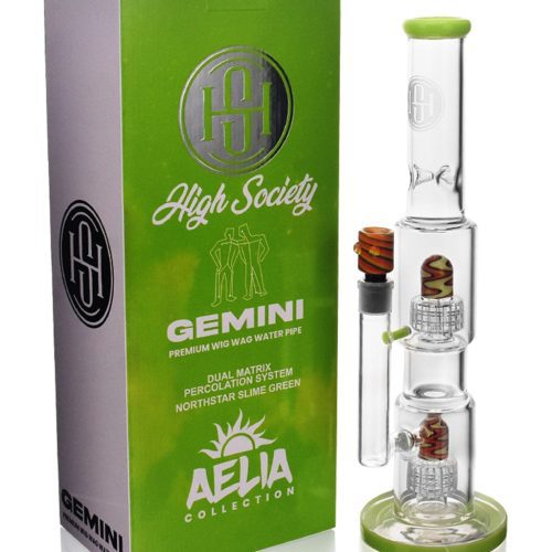 High Society Gemini Bong Green