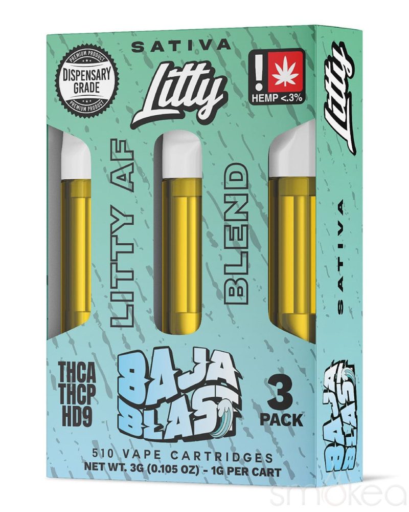 litty af blend vape cartridges baja blast 3 pack 31462147031142