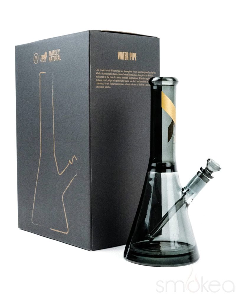 marley natural smoked glass beaker bong 28832188596326