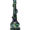 Noble Glass Medium Wrapped Soft Glass Bong Green/Blue