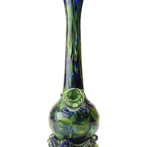 Noble Glass Small Standard Soft Glass Bong Green/Blue