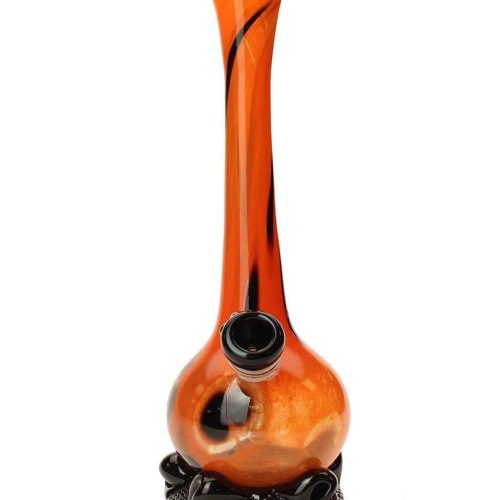 Noble Glass Small Standard Soft Glass Bong Orange/Black