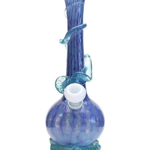 Noble Glass Small Wrapped Soft Glass Bong Purple/Blue