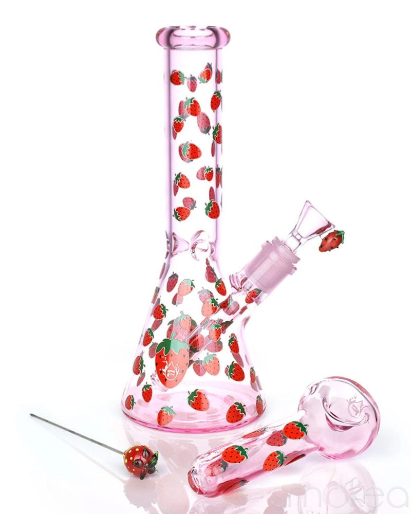 pulsar fruit series strawberry cough bong pipe bundle 30992772300902