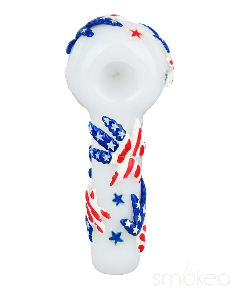 pulsar patriot leaf glow in the dark spoon pipe 30903528456294