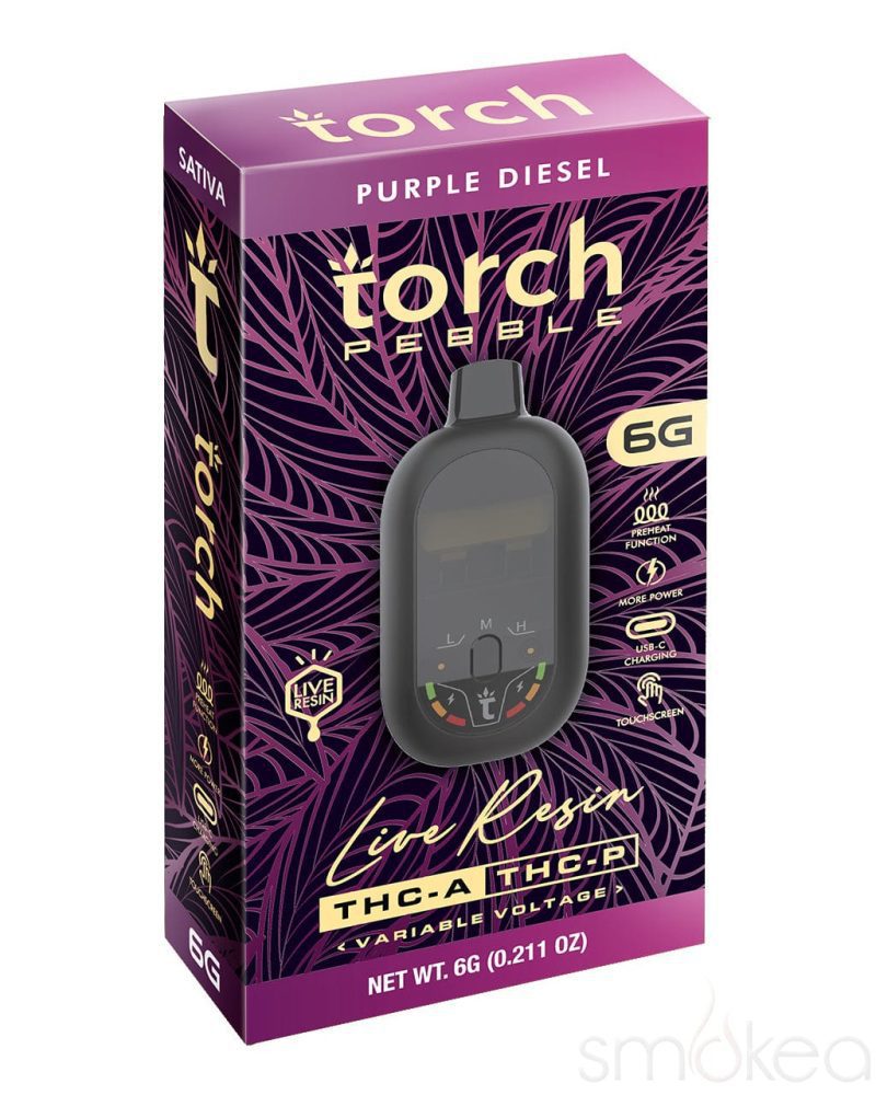 torch 6g pebble thca live resin blend vape purple diesel 30973012836454