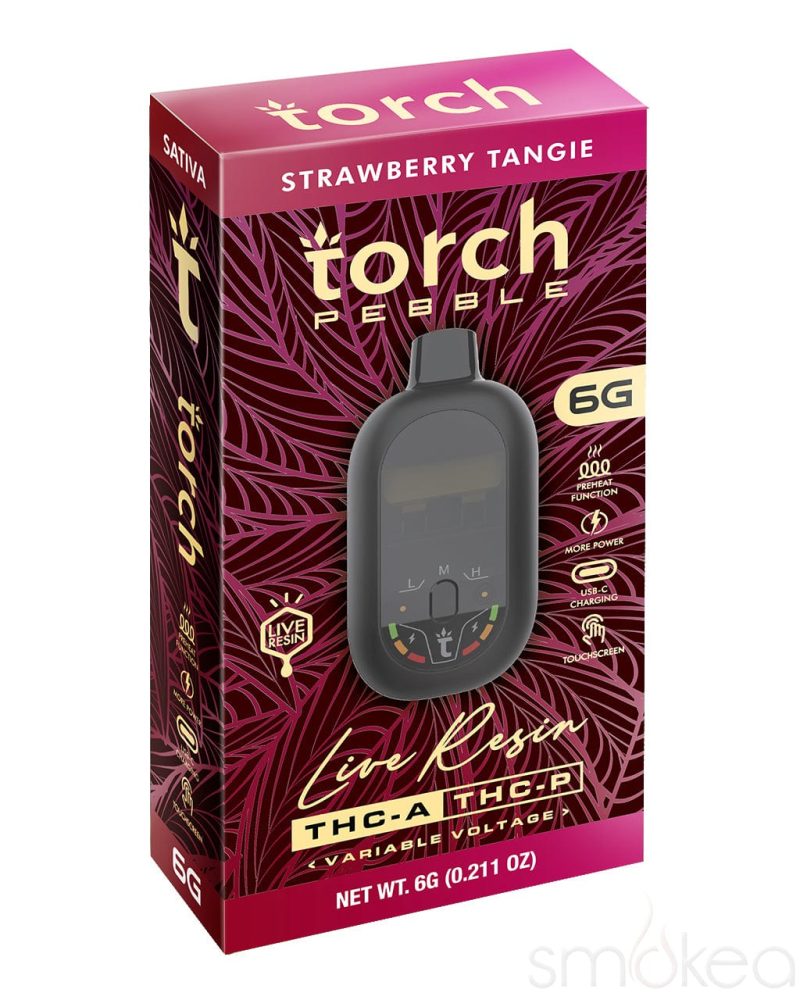 torch 6g pebble thca live resin blend vape strawberry tangie 30973042294886