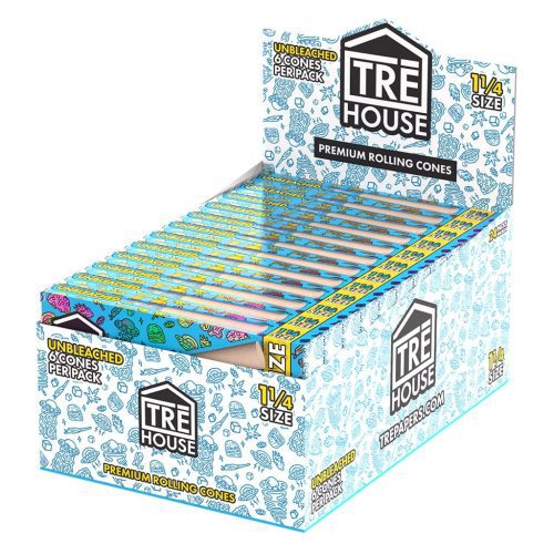 tre house 1 1 4 premium unbleached pre rolled cones 29954348089446