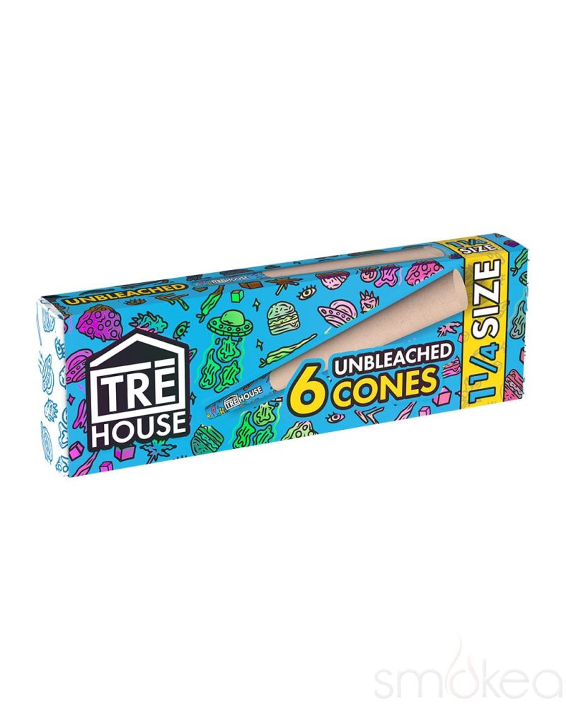 tre house 1 1 4 premium unbleached pre rolled cones 29954348122214