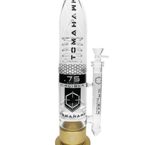 US Caliber .75 Caliber Tomahawk Glass Bong Brass